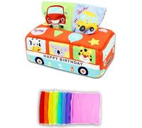 TOPINCN Soft Plush -issue Box Toy to Explore Enlightenment, Ideal for Baby, material: Plush (Bus Model)