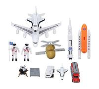 TOPINCN Space Toy, Lifelike Scale Space Explorer Toy Kit with ABS and Alloy Material, Spaceship Astronaut Toys for Exploring Boys and Girls (Aircraft and Suit)