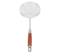 TOPINCN Spider Strainer, Stainless Steel Skimmer Ladle with Wooden Handle for Kitchen, Scooping Noodles and Deep Frying Foods