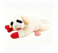 TOPINCN Squeaky Lamb Plush Toy for Dogs, Soft White | Fluffy Curly Lamb Fleece, Double Layer Lock Stitching, Anti-Tear for Medium Large Dogs, Comfort for Anxious Puppies Cats