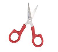 TOPINCN Stainless Steel 6pcs Embroidery Scissors Durable Vane/Wing for Crafting Sewing Red Scissors (PIN-1553)