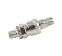 TOPINCN Stainless Steel Air Coupler Quick Connect Fittings with Self Locking Design for Pneumatic Applications 1 X Air Coupler 1 X Plug Kit (Self-Locking Quick Connect 1/4 Outer Wire)