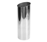 TOPINCN Stainless Steel Floral Container, Flower Vase, Bud Vase, Bloom Holder, Silver Cylinder Blossom Jar with Slant Opening Design for Centerpiece Dining Table Coffee Table
