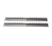 TOPINCN Stainless Steel Hairdressing Comb Light Weight Styling Comb for Barber Shop 2pcs Gold Black (Silver)