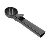 TOPINCN Stainless Steel Ice Cream Scoop Dishwasher Safe Ball Spoon Trigger for Ice Cream Lovers (Black)