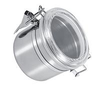 TOPINCN Stainless Steel Kitchen Food Storage Canister Durable Transparent Cover for Home Kitchen Silver 4 Size Options (Small Diameter: 28mm/1.1in)