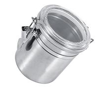 TOPINCN Stainless Steel Kitchen Food Storage Canister Durable Transparent Cover for Home Kitchen Silver 4 Size Options (M(45x34x37cm/17.7x13.4x14.6in, for Weight Under)
