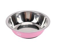 TOPINCN Stainless Steel Pet Feeding Bowl, Printed Non Slip Food Bowl with Dog Paw Print Pattern Design, Anti Overturn Water Food Feeder for Small Large Dogs Cats Family (11CM)