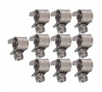 TOPINCN Stainless Steel Rustproof Hose Clamps Set for Air Water Fuel Silicone Hose, 10pcs Mini Pipe Clips Kit 6mm-20mm, Convenient Installation for Auto Repair Shop (6-8Mm)