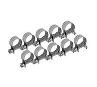TOPINCN Stainless Steel Rustproof Hose Clamps Set for Air Water Fuel Silicone Hose, 10pcs Mini Pipe Clips Kit 6mm-20mm, Convenient Installation for Auto Repair Shop (13-15Mm)