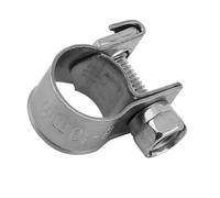 TOPINCN Stainless Steel Rustproof Hose Clamps Set for Air Water Fuel Silicone Hose, 10pcs Mini Pipe Clips Kit 6mm-20mm, Convenient Installation for Auto Repair Shop (8-10Mm)