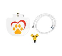TOPINCN Step on Dog Water Fountain, Paw Controlled Drinking Dispenser No Electricity Interactive Dog Watering Toy for Outdoor with Hose Connector