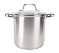 TOPINCN Stock Pot Anti Scald Grips, Stainless Steel Soup Cooker, Thickened Stew Vessel, Composite Bottom Anti Stick Cooking Casserole with Lid Steam Basket for Family Restaurant (B)