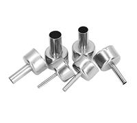 TOPINCN Straight Design Heat Gun Nozzle Kit - 6Pcs Stainless Steel Nozzles for Various Needs