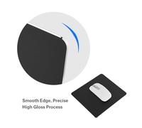 TOPINCN Sturdy Aluminum Alloy Double Sided Gaming Mouse Pad Anti-slip Mat for & Optical Mice, Slim & Classy Mousepad for Home Gold (Black)