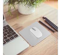 TOPINCN Sturdy Aluminum Alloy Double Sided Gaming Mouse Pad Anti-slip Mat for & Optical Mice, Slim & Classy Mousepad for Home Gold (Silver)