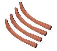 TOPINCN Stylish Pu -Leather -Kildenwagen Handle Sleeves Set with Zipper, 4PCs Stroller Manual Protector, Stroller Accessories for Improved Protection, for (Brown)