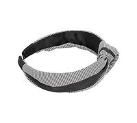 TOPINCN Sweet Bownot Head Hoop Nice Hair Break for Facial Wash Three Colors That Are Available for the Adaptation of Various Outfits (Color block headband stripes black)