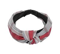 TOPINCN Sweet Bownot Head Hoop Nice Hair Break for Facial Wash Three Colors That Are Available for the Adaptation of Various Outfits (Color-blocked hairband wine red)