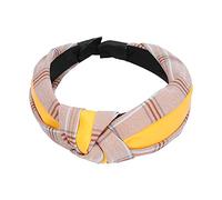 TOPINCN Sweet Bownot Head Hoop Nice Hair Break for Facial Wash Three Colors That Are Available for the Adaptation of Various Outfits (Color-blocked hairband yellow)