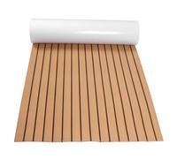 TOPINCN Synthetic Deck Sheet Boat Floor Mat- Material with Remarkable Non-Slip Effect for Boat Deck Accessory 90x240cm Light Brown+White (gold+black)