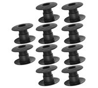 TOPINCN Tabletop Foosball Durable Bearing Rods for Fun Games Accessories, Made of Black Environmental Protection Plastic, 10 Pair for Table Football Enthusiasts
