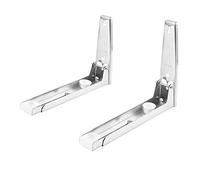 TOPINCN Telescopic Microwave Stand Rack Household 304 Stainless Steel Folding Wall-Mounted Oven Holder Bracket Storage Shelf