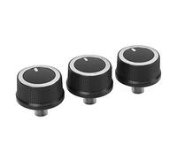 TOPINCN Textured Black AC Temp Knob Switch for Express 1500 2500 3500 2008-2014, 3 Piece Set