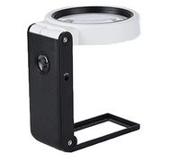 TOPINCN TH-7018A Handheld Magnifying Glass with LED Light for Home Use, Portable 6X 25X Magnifier for Reading and Detail Observation, Optical Glass Material