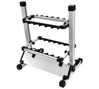 TOPINCN The Rod Holder From Fisherman Is a Stable Aluminum Alloy Organizer for 12 Bars, Space Under -sensed, Light and Removable for Fish Lovers