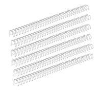 TOPINCN The Spine of The Double Grinding Wire Binding 3: 1 Pitch 100 Leaf Capacity Ice Wire Ring for Reports Presentations (Silver)