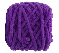 TOPINCN Thick and Quick Coarse Wool Ice Strip Yarn Needle for Knitting Blanket Slipper Line, Hand Washable Soft Polyester Wool Yarn for Scarves, Sweaters, Hats, Shoes, 1 Ball, (#4)