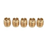 TOPINCN Threaded Inserts, Thread Knurled Nuts Nut Threaded Fastener Connector for Wooden Tap Handle Beer Tap Handle Insert Homebrew Hardware Brass