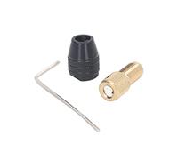 TOPINCN Tool 3 Jaw Chuck Collet Kit Clamp Range 0.3-.4mm, Self Tightening Chuck with Brass Rod Hex Wrench for Electric Mills, Standard Size for Craftsmen (5.0mm Hole)