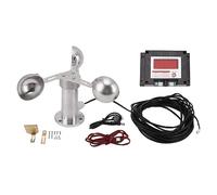 TOPINCN Tower Crane Wind Speed Meter, Digital Anemometer with Alarm, 3-Cup Design, 8m Cable, Aluminium Alloy Construction, USB Powered, for Power Plant and Weather Monitoring