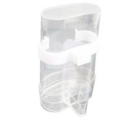 TOPINCN Transparent Acrylic Automatic Bird Feeder, No Mess 2 in 1 Waterer Feeder, Thickened Hanging Cage Food Water Cup, Factory Direct for Parrots Birds (Large)