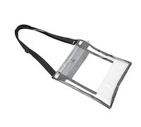 TOPINCN Transparent Messenger Bag with an Adjustable Shoulder Strap and Inner Bag for Sporting Events, Paasterte Transparent Shoulder for Concerts, Beach and Excursion Durable (Black)