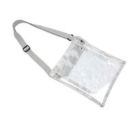 TOPINCN Transparent Messenger Bag with an Adjustable Shoulder Strap and Inner Bag for Sporting Events, Paasterte Transparent Shoulder for Concerts, Beach and Excursion Durable (Grey)