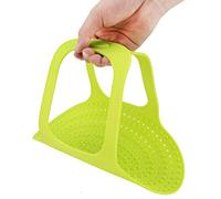 TOPINCN Turkey Lifter Food Grade Silicone Reusable Heat Resistant Non Stick Chicken Turkey Meat Lifter Mat Baking Pan Kitchen Tool(Green)