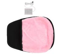 TOPINCN USB Heated Mouse Hand Warmer with Wrist Pad for Cold Weather, Thick Plush Hand Warming Mouse Pad for Desk Accessories (Pink)