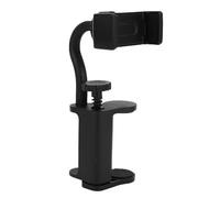 TOPINCN Versatile Guitar Neck Phone Holder for Classical Guitars Acoustic, Adjustable Smartphone Clamp for Various Thicknesses, Small and Lightweight for Easy Carry, ABS Black