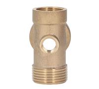 TOPINCN Water Hose Splitter Brass 4 Ways Connector for Household Self Priming Pump, Resistant Adapter for Boost Pump, G1in Pipe Connector for Home Use