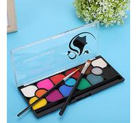 TOPINCN Water Soluble Professional Face & Body Painting Pigment Kit, Bright Colors for Exquisite Makeup, Easy Removal, Non-, for Adults & Kids, 15 Colors with 2 Brushes, Ideal for Parties