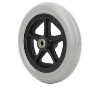 TOPINCN Wheelchair Accessory 7 Inch Rubber Front Wheels Sturdy Durable Wheels for Healthcare Vehicles