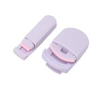 TOPINCN Wide Angle Portable Cute Eyelash Curler Set with Replacement Silicone Pad for Women Girls, Easily Clamp/Holder Out Sunflower Like Eyelashes for Makeup Touch-ups, ABS Resin Material (Purple)