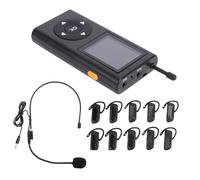 TOPINCN Wireless Tour Guide System, Digital Noise Reduction Wireless Tour Guide System, Clear Sound Quality Headsets Stable Signal (GB Plug)