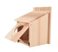 TOPINCN Wooden Bird House Easy to Clean Outdoor Bird House with Standing Pole for Backyard Use Durable Fir Size 15 X 15 X 20.5cm