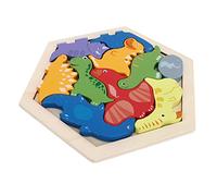 TOPINCN Wooden Dinosaurs Stack Set -toys Set Promotion of Logic Training for Pine Material