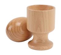TOPINCN Wooden Egg Cup Puzzles, Wooden Grasping Practice Project Fitting Exercise Early Education Toy for Fine Motor Skills, Object Fitting Exercise Egg Ball with Cup for Baby