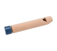 TOPINCN Wooden Flute Toy for Kids, Rhythmic Instrument, Water Based Paint, Harmless to Human Body (Log blue handle)